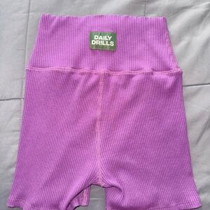 Daily Drills Biker Shorts Purple Size Small